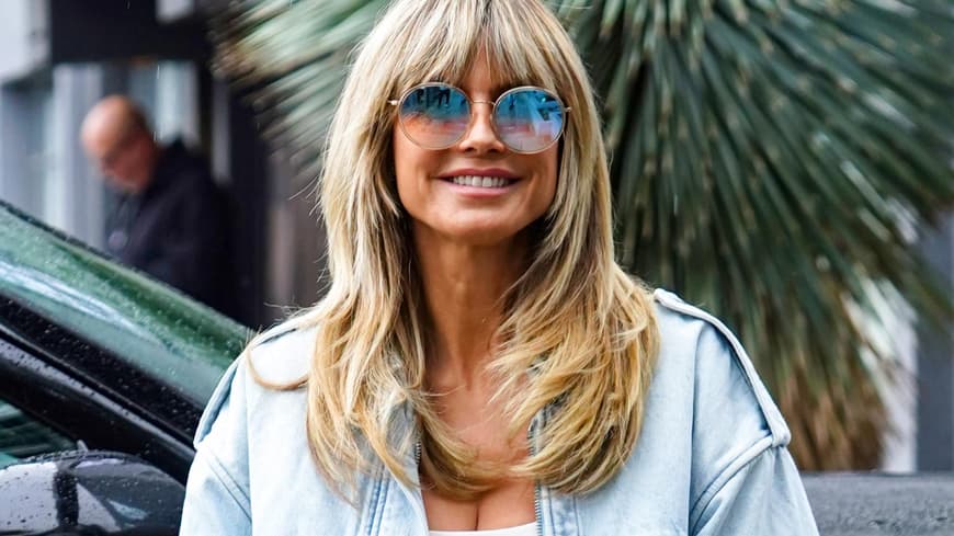 Laut Heidi Klum: Jeans-Jacken tragen wir im Frühjahr nur noch so Heidi Klum trägt Jeansjacke