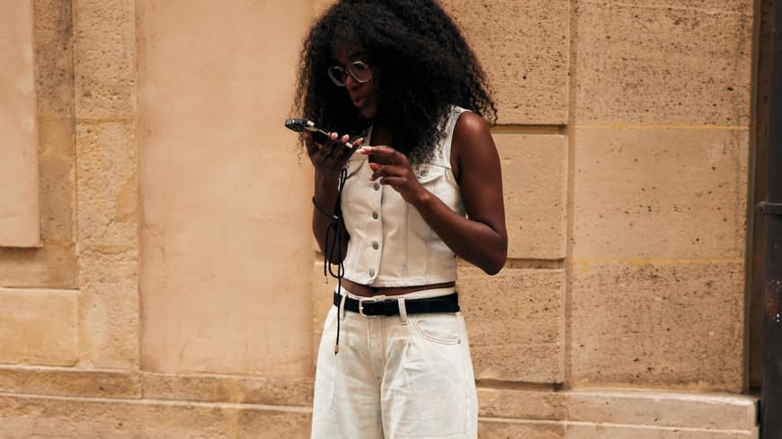 Beigefarbene Jeans Streetstyle Beigefarbene Jeans Streetstyle