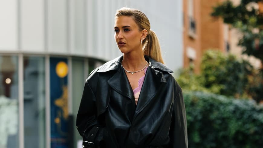 Schwarze Lederjacke von H&M Schwarze Lederjacke von H&M