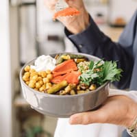 Salat Kichererbsen Salat mit Kichererbsen