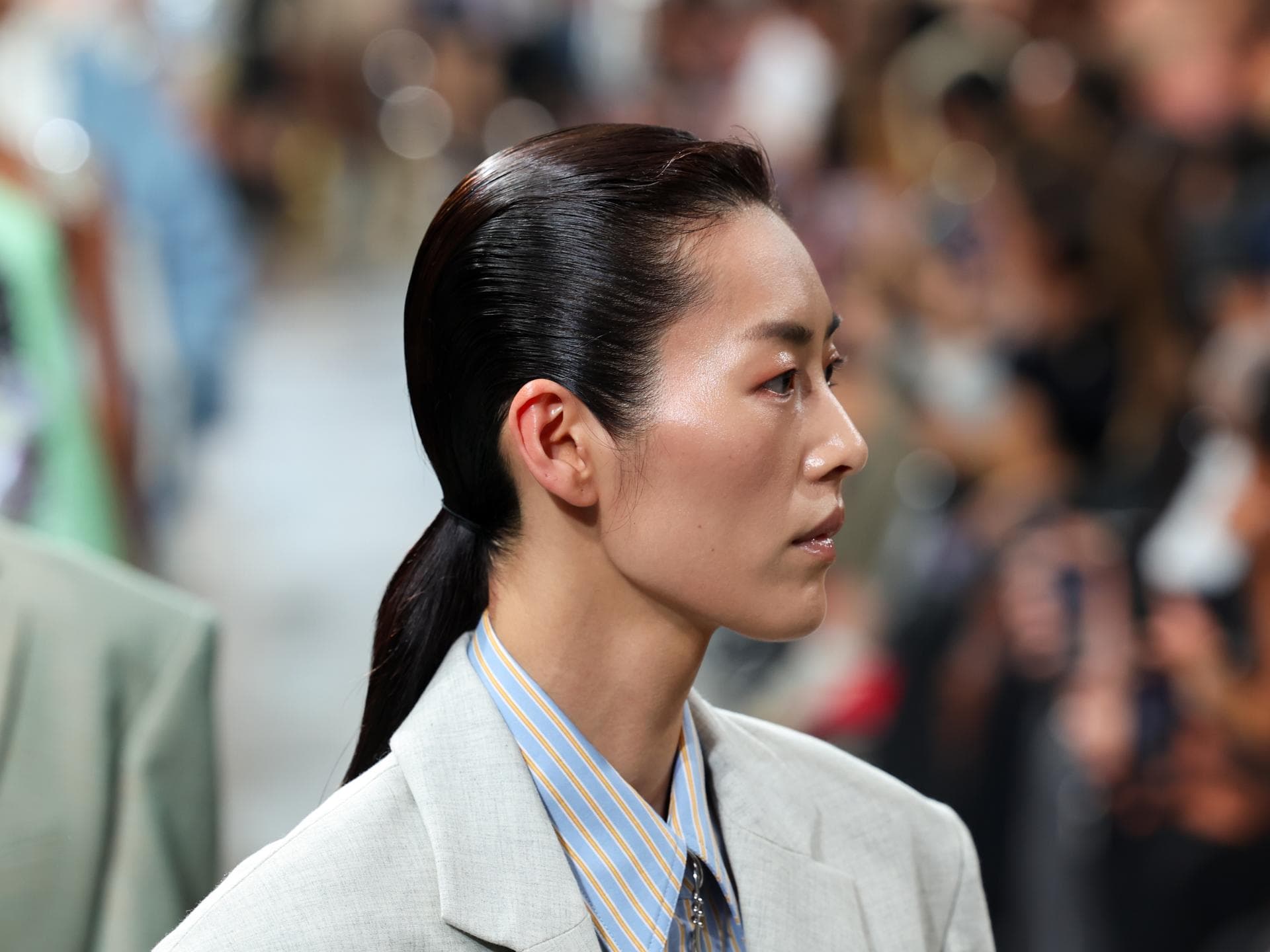 Paris fashion Week Sleek Hair Model mir Sleek Hair bei Rabanne